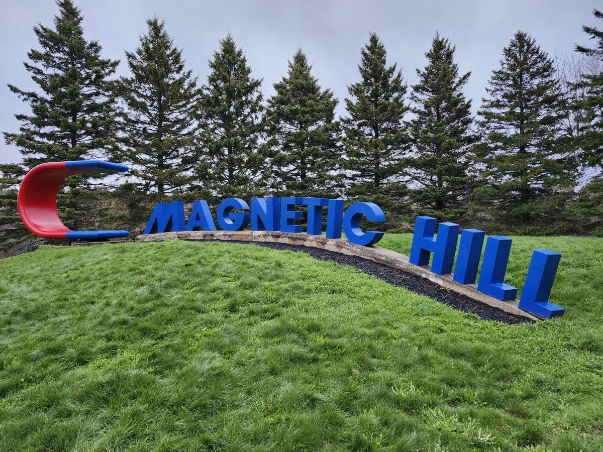 The cross country adventure continues, no road trip 🚙 is complete without stopping at Magnetic Hill 🧲🚙 in Moncton NB! #Moncton #RoadTrip #NewBrunswick