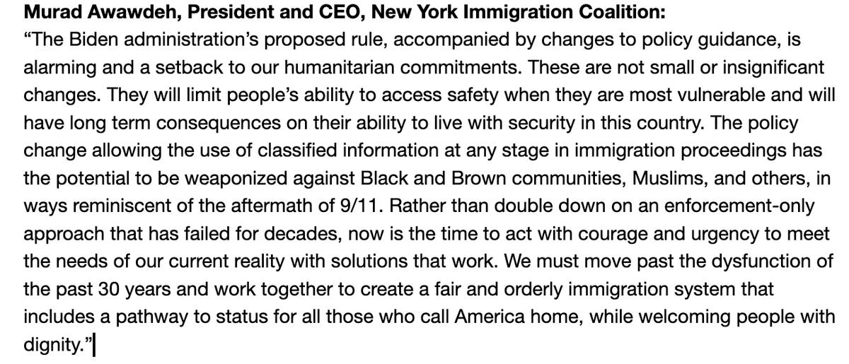 🚨 STATEMENT: DHS Proposed New Asylum Rule & Policy Updates Harm Vulnerable Immigrants 'These are not small or insignificant changes. They will limit people’s ability to access safety when they are most vulnerable...' @HeyItsMurad 🔗: nyic.org/2024/05/dhs-pr…