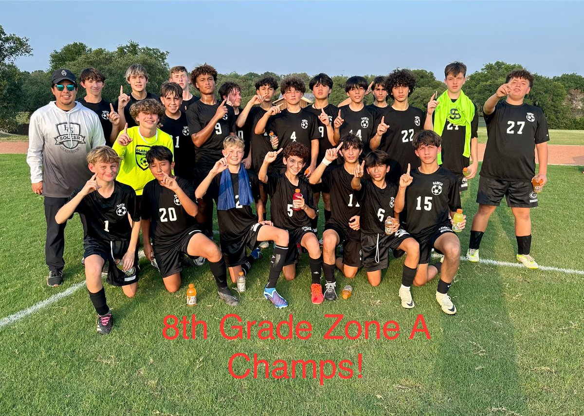 Robert Barrientes (@coach_barr210) on Twitter photo Big Congratulations to our 7th & 8th Grade boys on their wins today and being Northside Zone A Champs! Now the Gold Bracket District Tournament!💪🏼⚽️<a href="/NISDGarcia/">Dr. Hector P. Garcia MS</a> <a href="/DrMarkJLopez/">Dr. Mark J. Lopez</a> <a href="/APMateoMacias/">Mateo Macias</a> <a href="/HGMSCounseling/">Garcia Counseling</a> <a href="/LoriPersyn/">lori persyn</a> <a href="/NISDBrandeis/">Brandeis High School</a> <a href="/BrandeisSoccer/">Brandeis Mens Soccer</a> <a href="/BroncosBrandeis/">Brandeis Broncos Athletic Booster Club</a> @coachrvillegas Big Congratulations to our 7th & 8th Grade boys on their wins today and being Northside Zone A Champs! Now the Gold Bracket District Tournament!💪🏼⚽️<a href="/NISDGarcia/">Dr. Hector P. Garcia MS</a> <a href="/DrMarkJLopez/">Dr. Mark J. Lopez</a> <a href="/APMateoMacias/">Mateo Macias</a> <a href="/HGMSCounseling/">Garcia Counseling</a> <a href="/LoriPersyn/">lori persyn</a> <a href="/NISDBrandeis/">Brandeis High School</a> <a href="/BrandeisSoccer/">Brandeis Mens Soccer</a> <a href="/BroncosBrandeis/">Brandeis Broncos Athletic Booster Club</a> @coachrvillegas