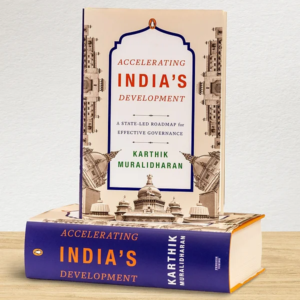 Karthik Muralidharan (@karthik_econ) is now taking the @GPSIndiaCenter stage for his special lecture! He argues that building a more effective state is the great unfinished task of Indian democracy. Check out his book 'Accelerating India’s Development': penguin.co.in/book/accelerat…