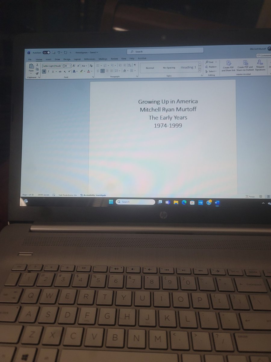 Writing update: Today, I did some writing in one of the two books that I am currently working on. I wrote in Growing Up in America, Mitchell Ryan Murtoff, The Early Years, 1974-1999. The new word count is 24,595. #author #selfpublishedauthor #autobiography #prequel