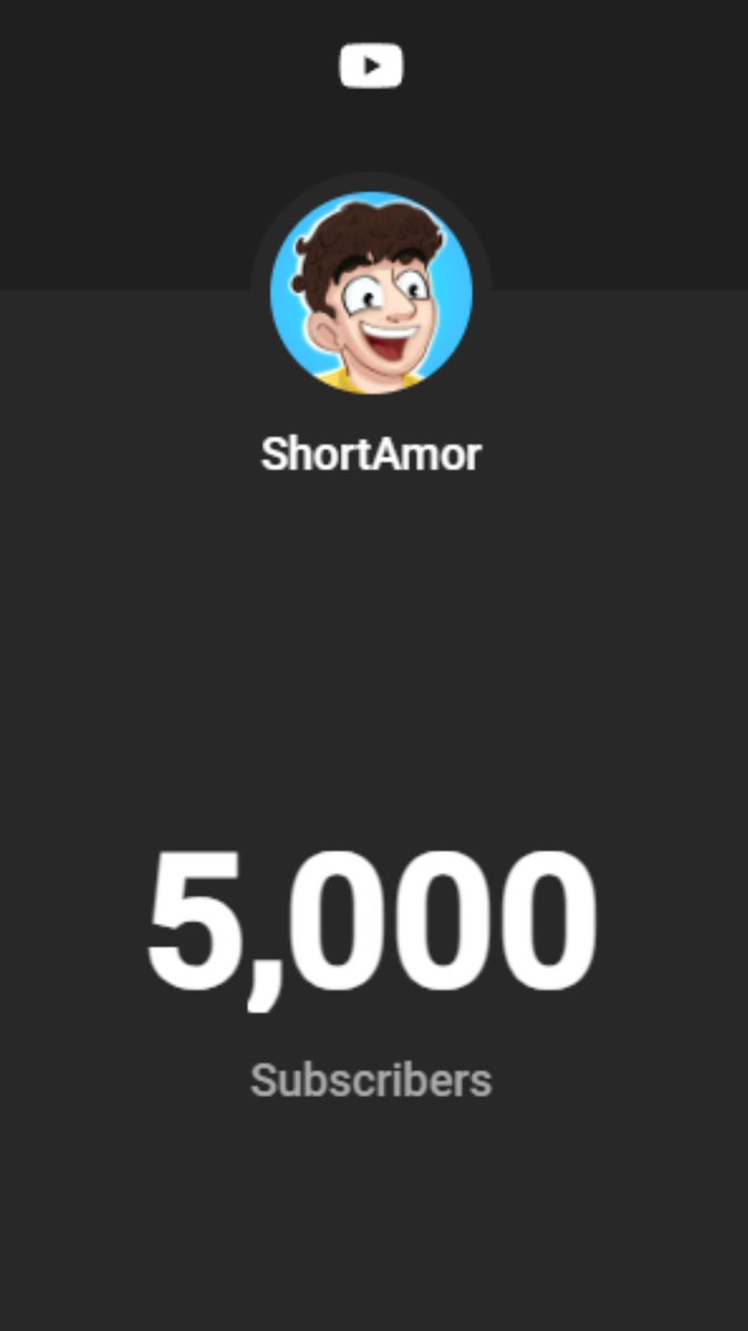 ShortAmor's tweet photo. I just hit 5k subscribers on YouTube lets go! https://t.co/05iNYKA6sB