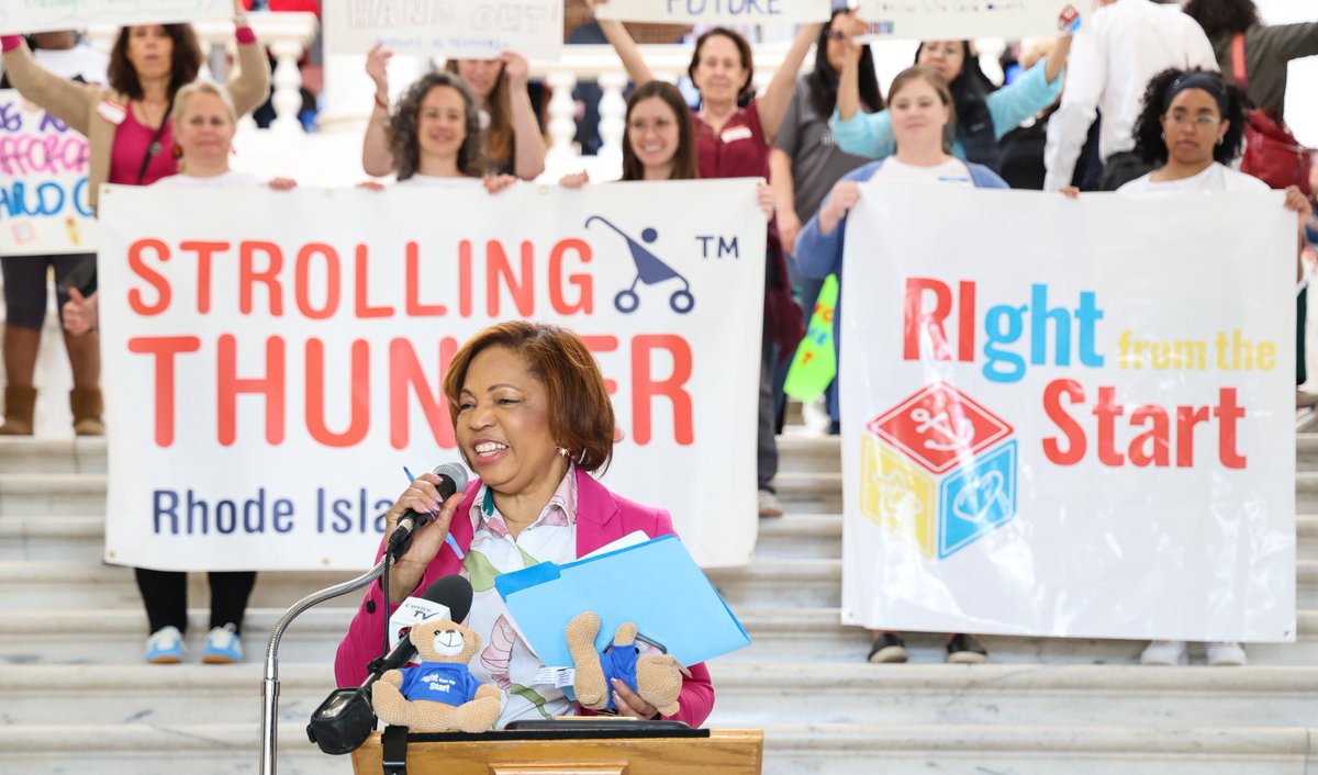 Today was Child Care Awareness Day and Early Care and Education Advocacy Day at the State House. Organized by the Legislative Commission on Child Care, which is co-hosted by <a href="/repgracediaz/">Grace Diaz</a> and <a href="/AlanaDimario/">@alanadimario.bsky.social</a> in partnership with #StrollingThunderRI  and <a href="/RIghtStartRI/">RIght from the Start</a>, the day is an