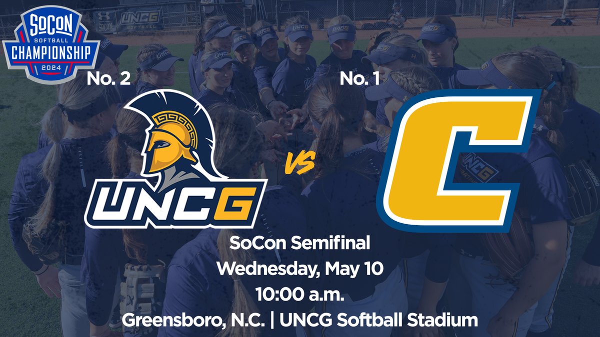 📣Spartan fans - tomorrow is semifinal Friday! Come out to support your favorite 🔵&🟡‼️ 🆚 No. 1 Chattanooga 📍 Greensboro, N.C. 🏟️ UNCG Softball Stadium 🕙 10 AM 🚫 No pets allowed 💳 Card only 🌭 Concessions will be open 🎟️ go.uncg.edu/sd82yh #letsgoG