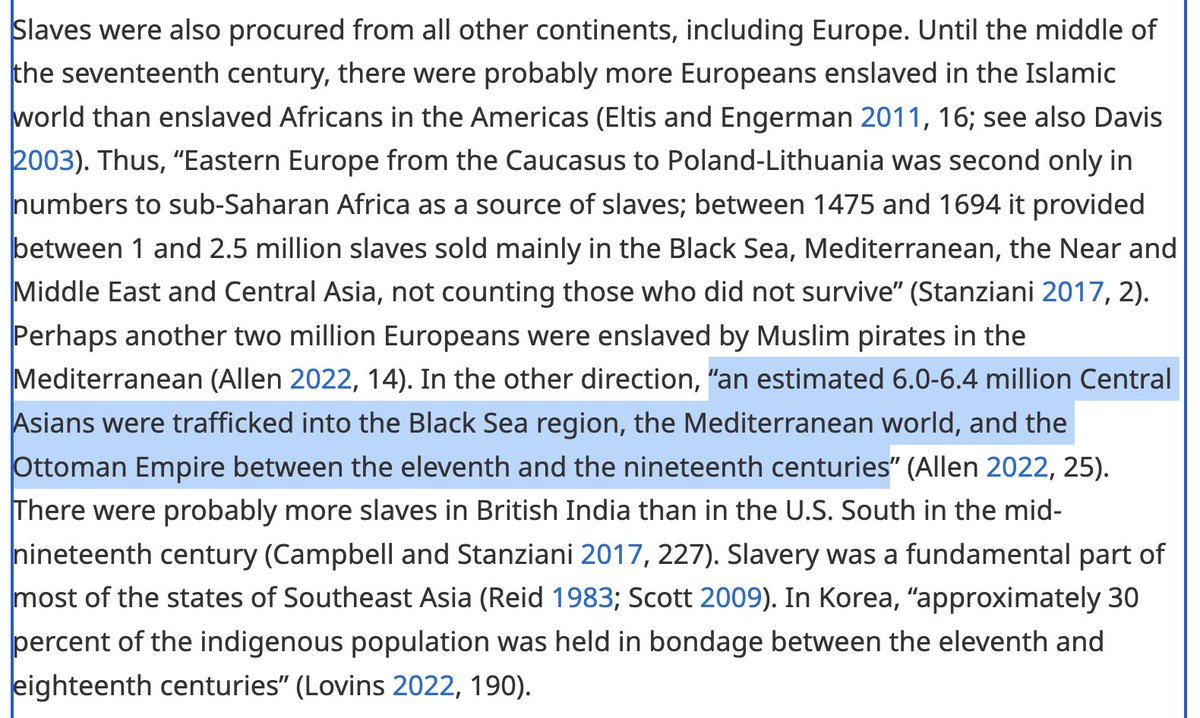 When Americans refer to ‘slavery’, they usually mean the Trans-Atlantic slave trade, In truth, slavery was pervasive worldwide Great article by Sharman & @AyseZarakol cambridge.org/core/journals/…