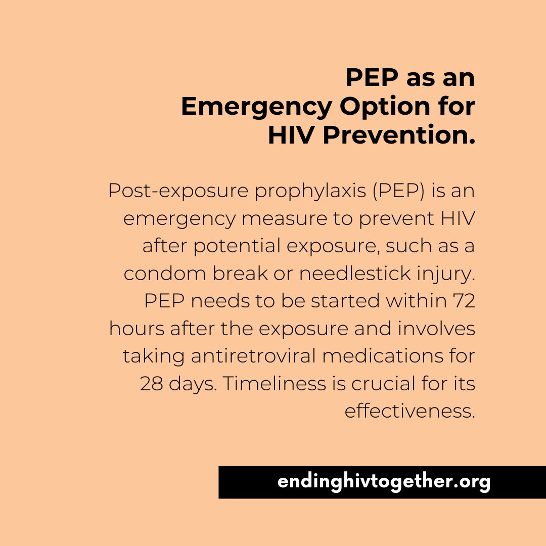 Post-exposure prophylaxis (PEP) is an emergency HIV prevention method for incidents such as needle injuries or condom breaks. Start PEP within 72 hours and take it for 28 days. Act quickly—consult a healthcare provider and visit our resources for immediate care. #PEP #hiv #indy