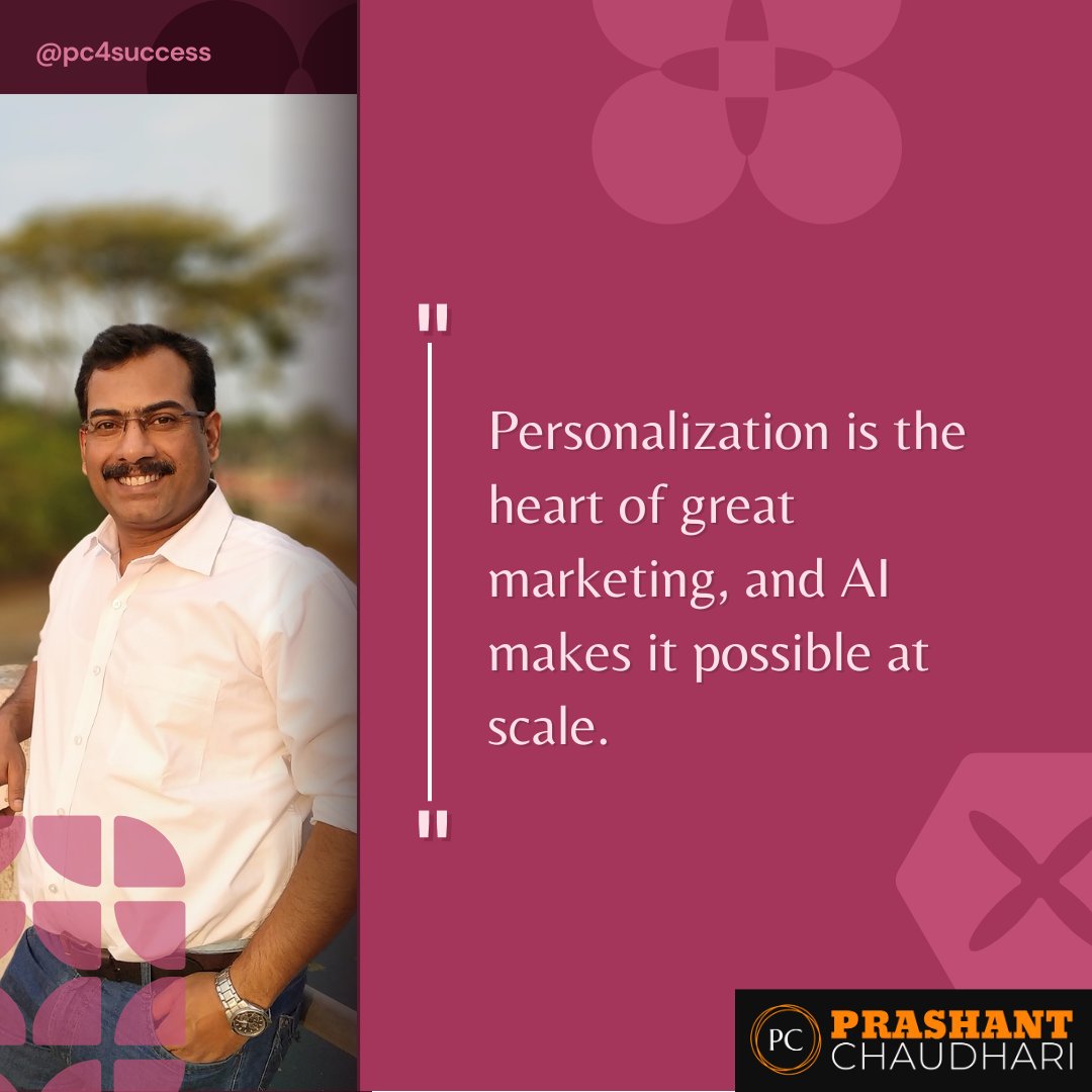 'Personalization is the heart of great marketing, and AI makes it possible at scale.' #AImarketing #customerexperience #personalization