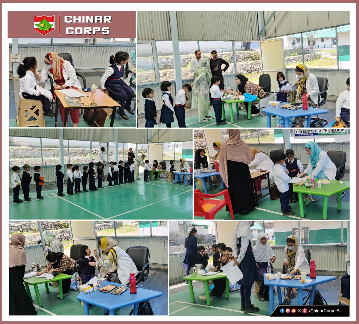 “Brush, floss, checkup - keep that smile on fleek!” #ChinarWarriors teamed up with Civil Administration in #Qazigund to host a Dental Camp at Army Goodwill School, Wuzur. Over 300 #Students received dental check-ups & medicines, ensuring healthier smiles all around. #wecare