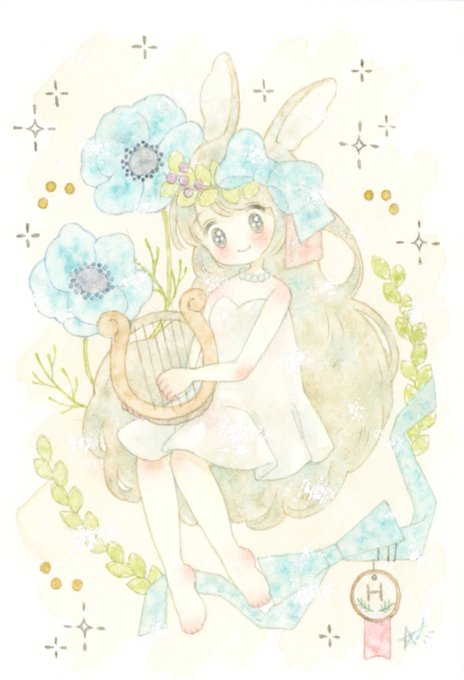 「bow rabbit girl」 illustration images(Latest)