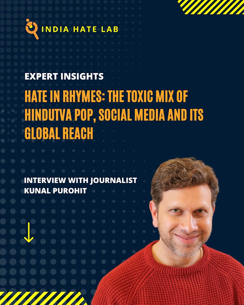 #NEW— IHL Research Fellow N Fathima interviewed journalist and author @kunalpurohit about the insidious world of Hindutva pop industry, the role of @YouTube in funding & amplifying hate music and its growing reach beyond India’s borders.

Read: indiahatelab.com/2024/05/09/hat…