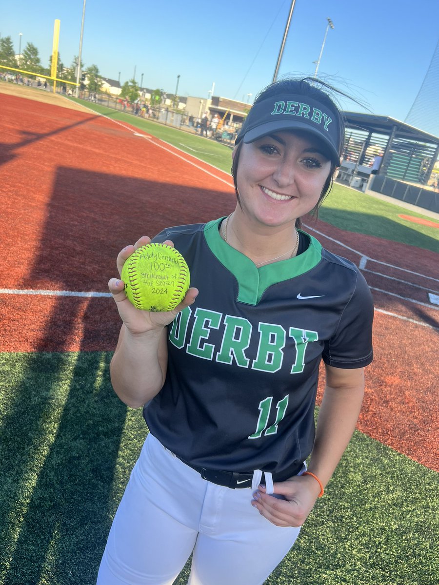 Congratulations are in order for our senior pitcher, Addy Canfield, on throwing her 100th strikeout of the season! 💯🥎