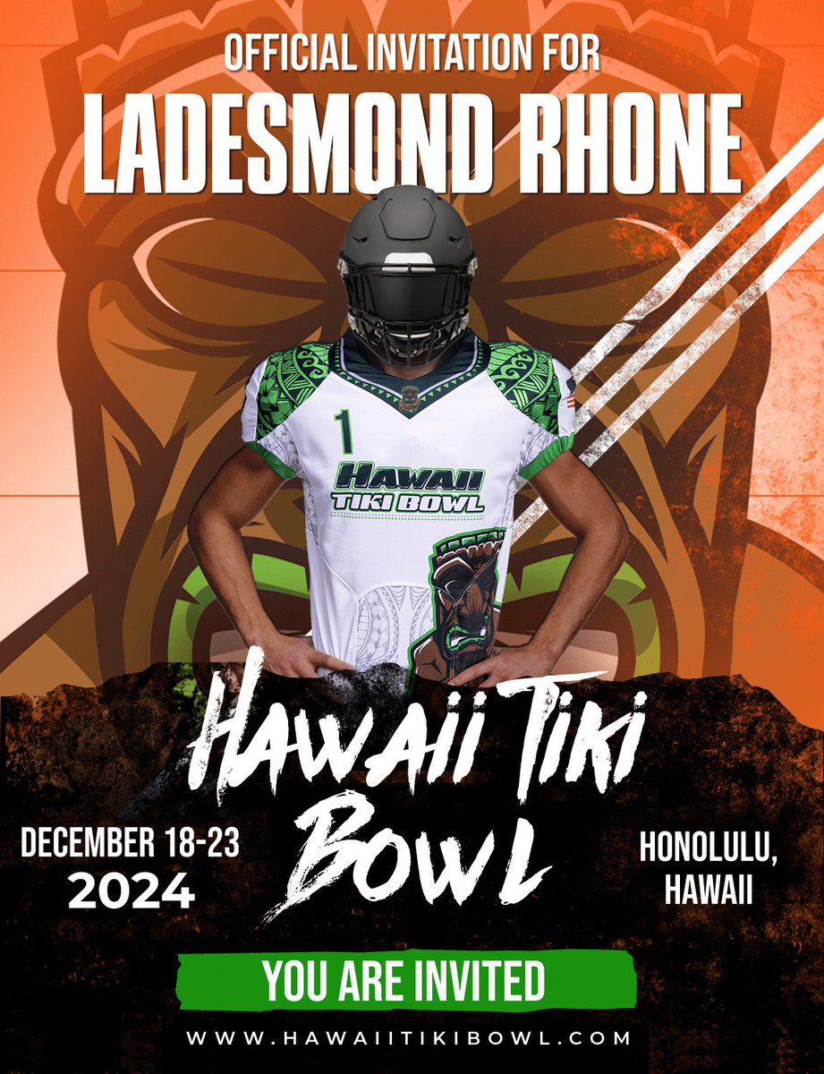 Ladesmond rhone (@dladesmond) on Twitter photo Thank you to the <a href="/HawaiiTikiBowl/">Hawaii Tiki Bowl</a> for the recognition and invitation to Honolulu! <a href="/CoachMattTorres/">Matt Torres M.Ed.</a> Thank you to the <a href="/HawaiiTikiBowl/">Hawaii Tiki Bowl</a> for the recognition and invitation to Honolulu! <a href="/CoachMattTorres/">Matt Torres M.Ed.</a>