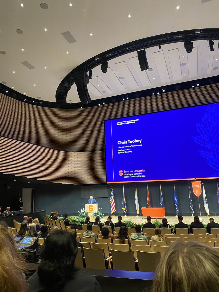 Congratulations, graduates! Had the honor of attending the Advanced Military  Visual Journalism Graduation Ceremony tonight 🎓 My first time in this beautiful building on Waverly Avenue, too!
