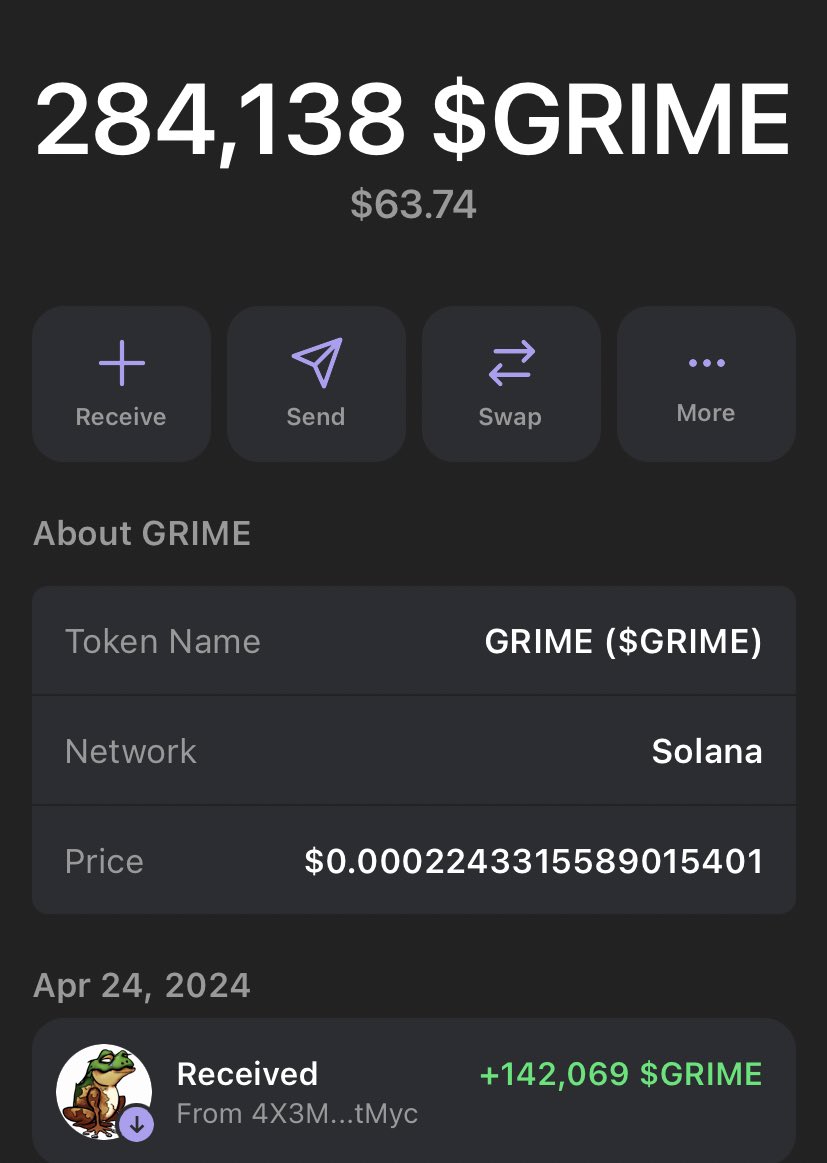 AresSprout's tweet photo. Got airdropped some @GRIMEdrop 

I don’t want to keep it all, who wants 30% / ~$20?

Picking a random person who follows me &amp; interacts with this in 24hrs🌱 https://t.co/z5KBxode2j