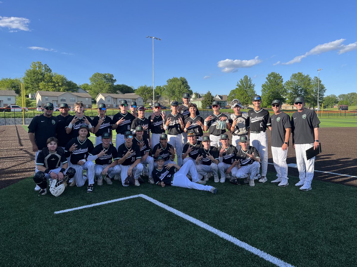 Wolves beat Bonner Springs 8-1. 
Finish the regular season with an overall record of 18-8 | 4-3 EKL. 
next up regionals. …..
With each other! For each other!