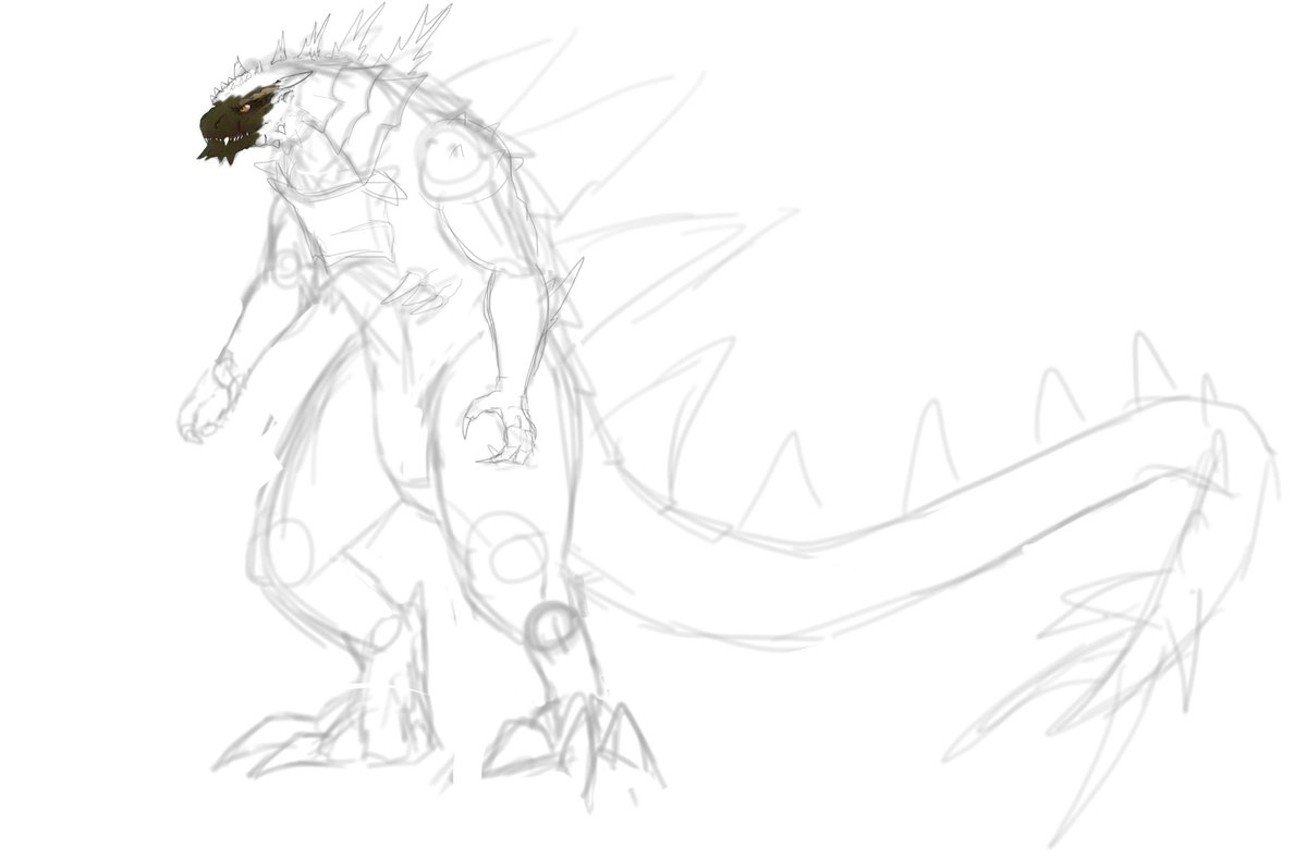IM DRAWING MY OWN GOJI #Godzilla #Godzillaart