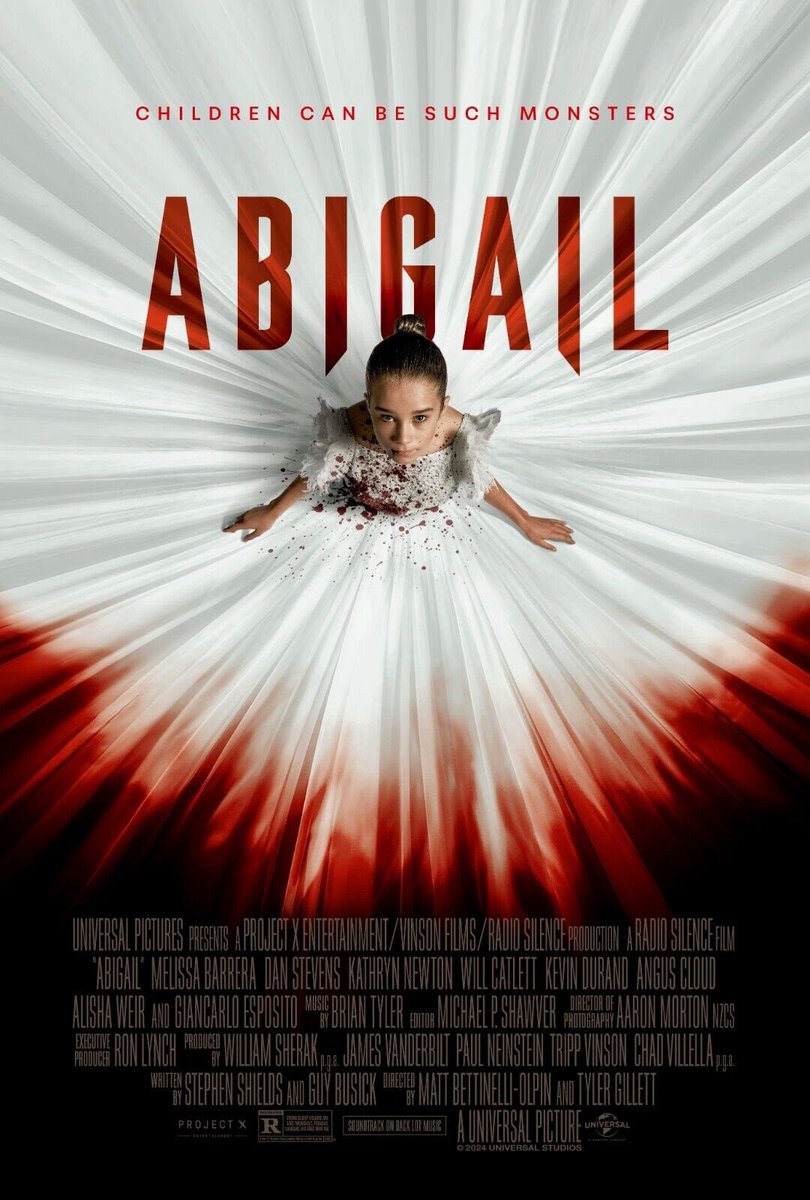 #Abigail (2024) 🎞️ English 🍿 Horror 12 வயதான Abigail ஒரு பணக்காரின் மகள்,அதை பயன்படுத்தி பணம் சம்பாதிக்க நினைக்கும் ஒரு கும்பல் Abigailஐ கடத்த அதன் பின்னர் நடந்த எதிர்பாராத சம்பவங்களே கதை.இது Ready or Not பட Director உடைய படம்.ரத்தம் தெறிக்க தெறிக்க ஒரு தரமான Horror படம்.