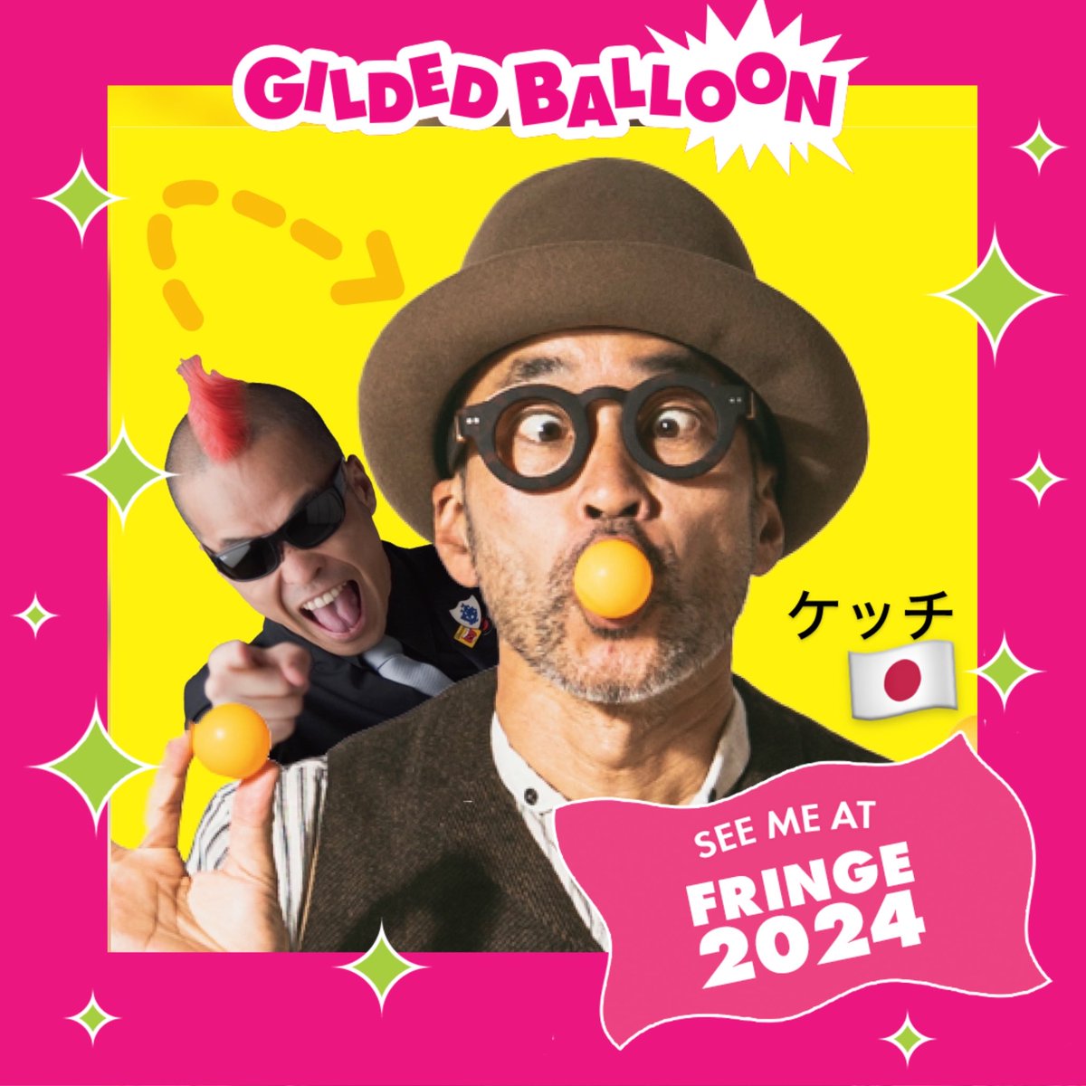 Looking forward to do my solo show at Edinburgh Fringe 2024! I’ve performed there many years as a member of Gamarjobat and got 5⭐️s. But it’s MY FIRST TIME doing solo.

Family friendly non verbal comedy show from Japan!

Book tickets↓
tickets.edfringe.com/whats-on/ketch…

#QuickFlyer Friday