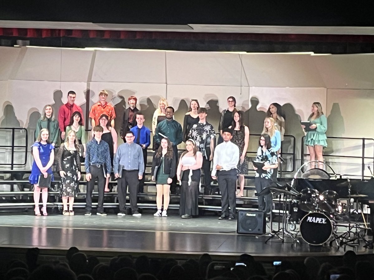 The Choir Class of 2024. 24 seniors stayed within the music program. Thank you seniors for being a positive part of our building culture and sharing your talents with us.