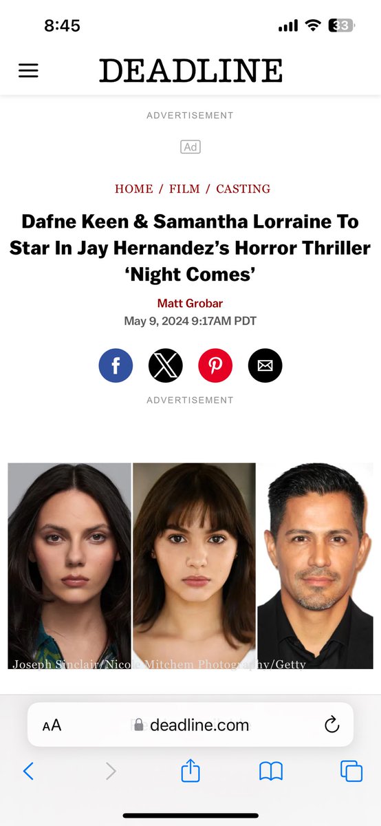 I'm excited for this #DafneKeen #JayHernandez directorial debut