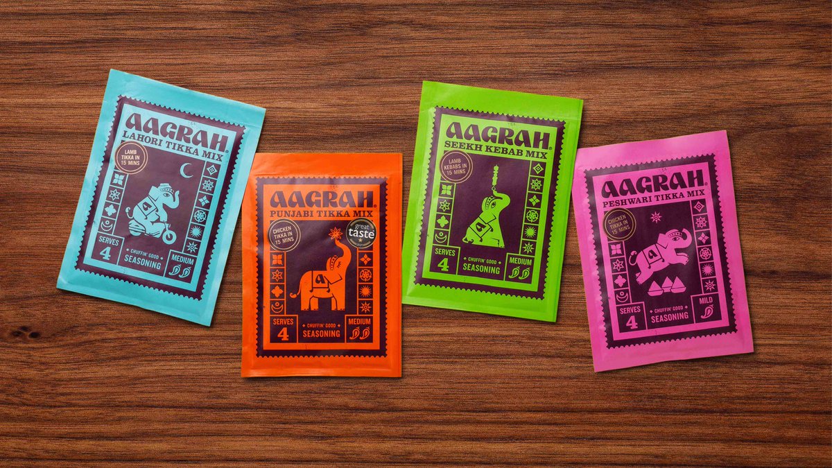 Red Dot Studio @red_dot_studio_ - Red Dot Studio’s Vibrant Redesign For Bradfords Aagrah Bringing Indian Flavours To Major Supermarket Shelves worldbranddesign.com/red-dot-studio… 
.
#branding #graphicdesign #illustration #typography #packagingdesign #worldbranddesign #worldbranddesignsociety