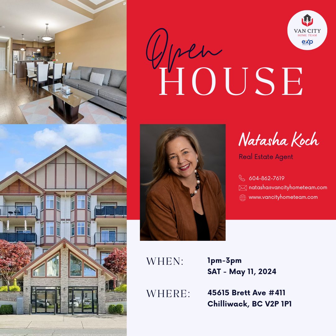 Open House This Weekend in Chilliwack! This charming Chilliwack property is ready to welcome you! Join Natasha Koch of Van City Home Team this Sat, May 11th, 1-3 PM for an open house.

Don't miss out! #OpenHouse #NewListing #SpringMarket #VanCityHomeTeam