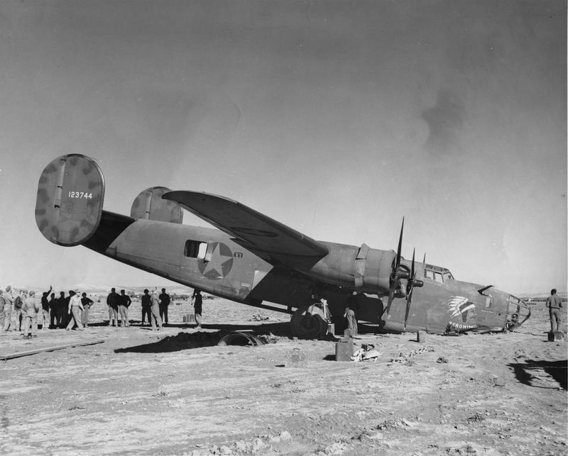 Coming up when we profile the 93rd Bomb Group later on, B-24 41-23744, GERONIMO. Gives you some idea of the massive size of this #WWII bomber.