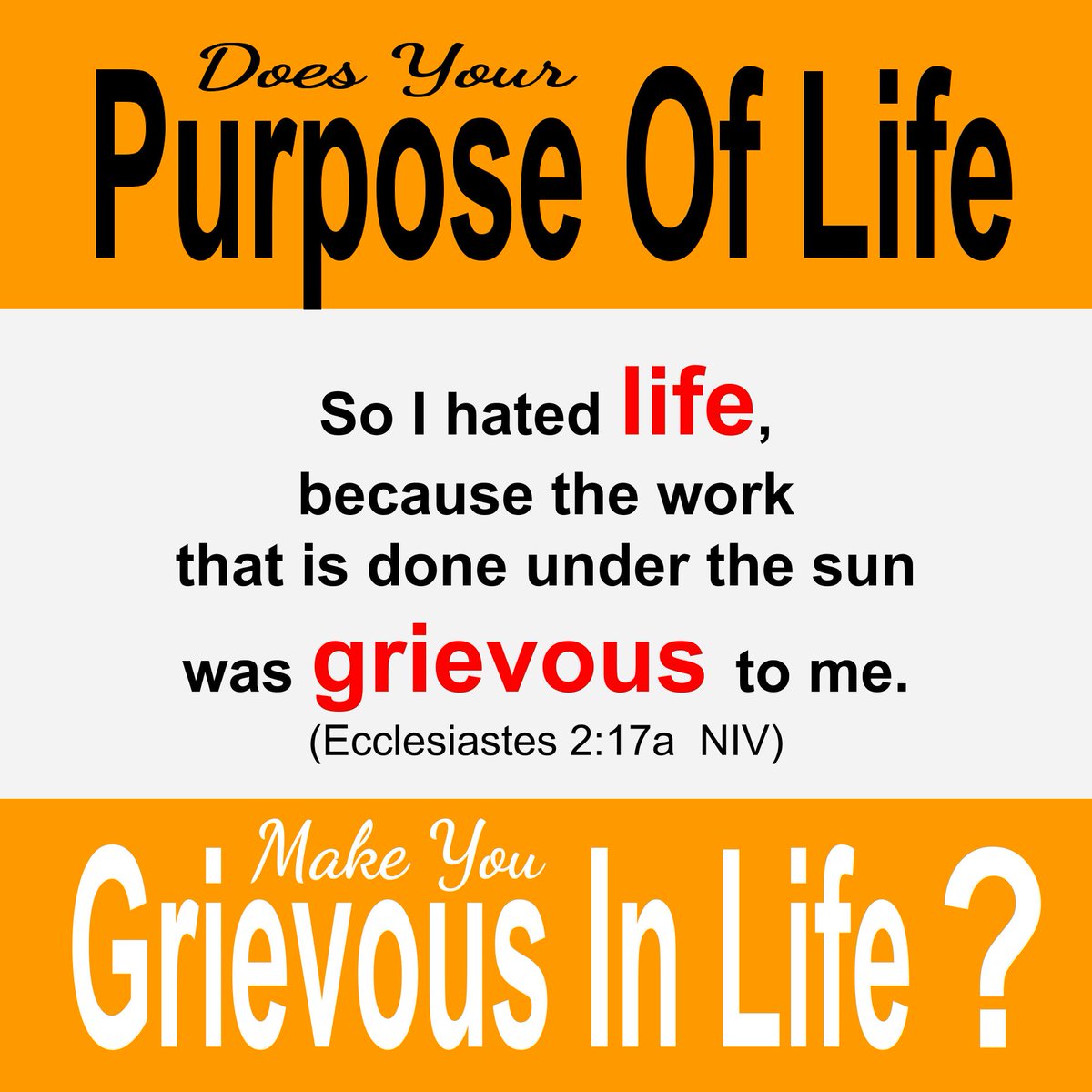 #DoesYour #PurposeOfLife #MakeYou #GrievousInLife