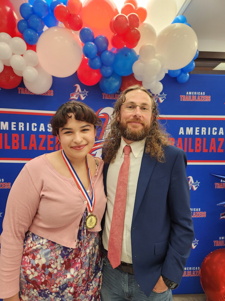 English 4 Dual Credit Triple A recipient Margarita Alvarez. It has been an honor and a pleasure. Amazing students make teaching so easy #blazernation #sisd #classof2024