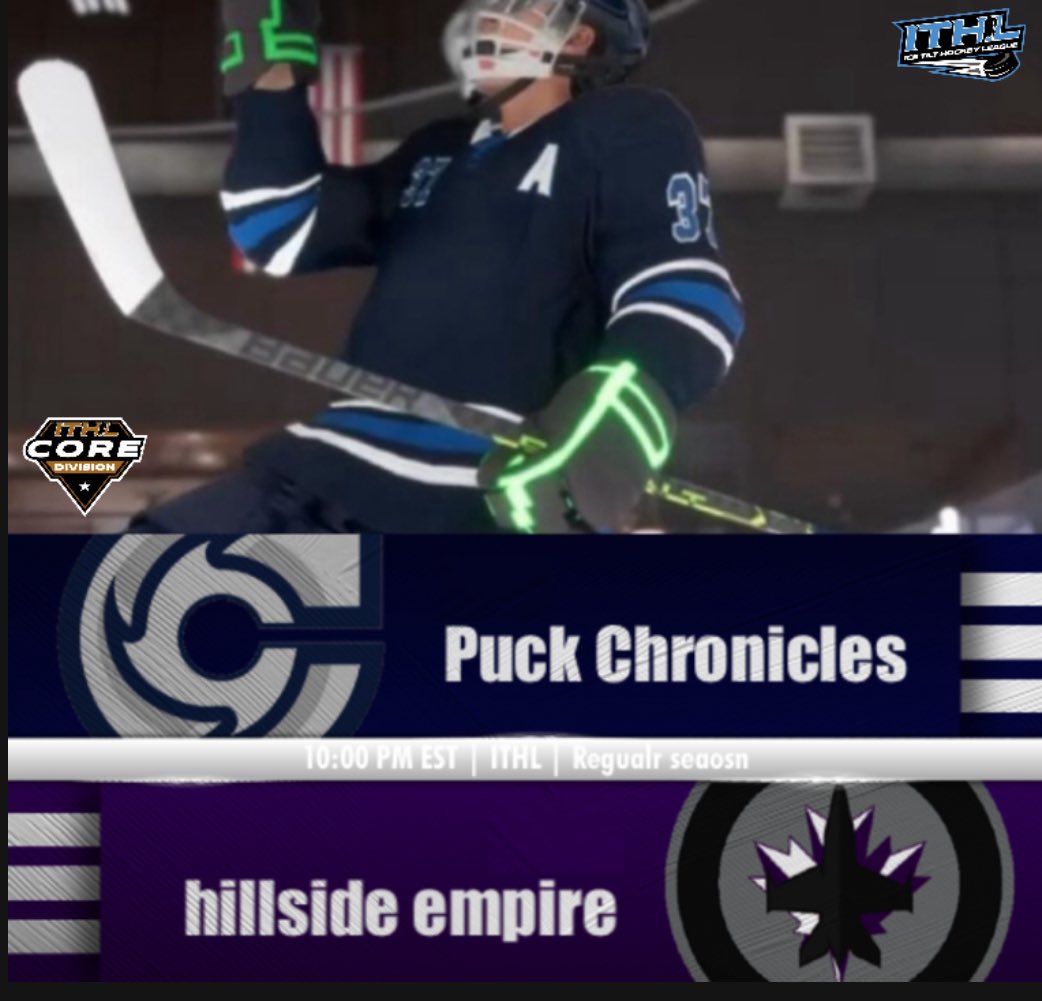 puck_Chronicles's tweet image. Gameday for ITHL Home Opener tonight 
Let’s Roll 
@IceTiltHL @ITHLNetwork
