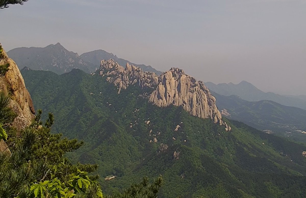 📌지리산, 무등산,소백산,설악산에서도 보이는 미세먼지 띠가 흘러 흘러 가는 모습들 입니다