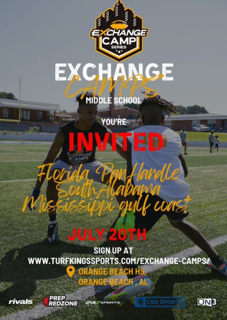 Thank you @eXchangeCamps for the opportunity to compete!! @NFHS_FB_Recruit @cwags39