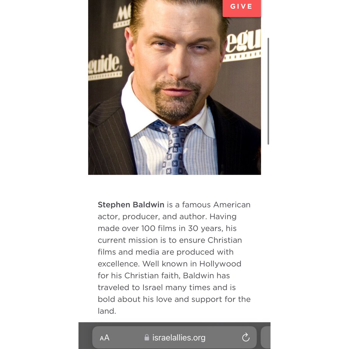 When you buy or stream The Usual Suspects, Bio-Dome, The Flintstones in Viva Rock Vegas, Nova Vita, Red Prophecies, Church People, Go West!, Streetball, Spider’s Web, you’re giving money to zionists. Stephen Baldwin is a top Christian zionist.