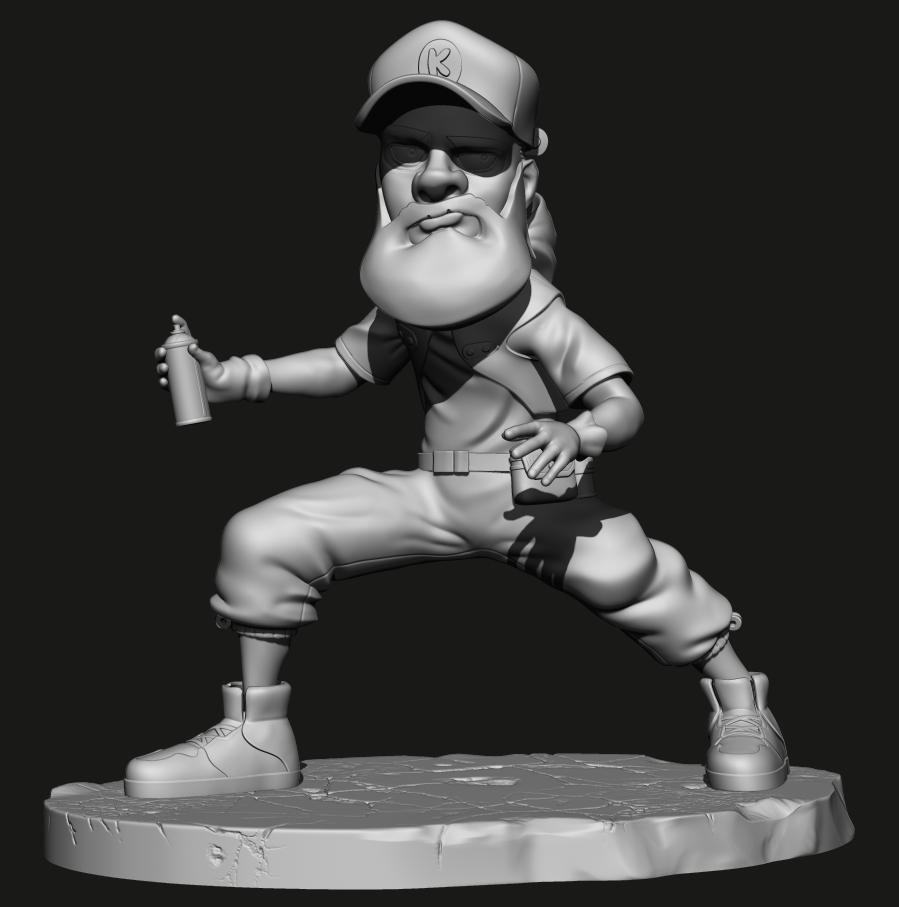 Making what I expect to be the last few revisions on the collectible figures, on to the printing phase as I get ready for Five Points Festival 2024. #collectibles