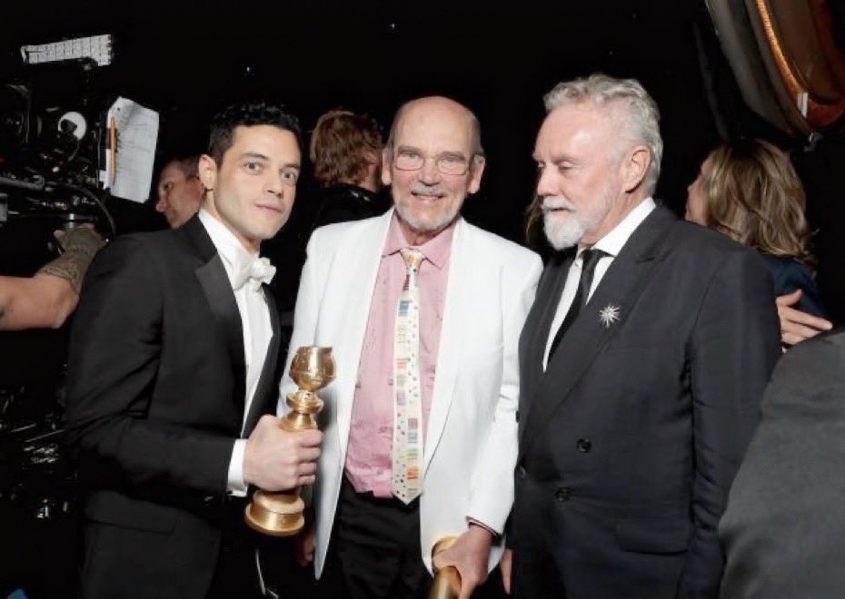 At 76th ANNUAL GOLDEN GLOBE AWARDS 
#RogerTaylor #RamiMalek 
#BohemianRhapsody #JimBeach #Queen 👑