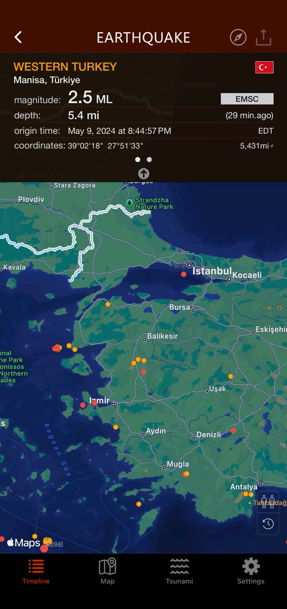 29 min.ago #earthquake 2.5 has hit Manisa, Türkiye, 5.4mi, 8:44 PM EDT (EMSC ) earthquake.app/m/?e_id=emsc.2…