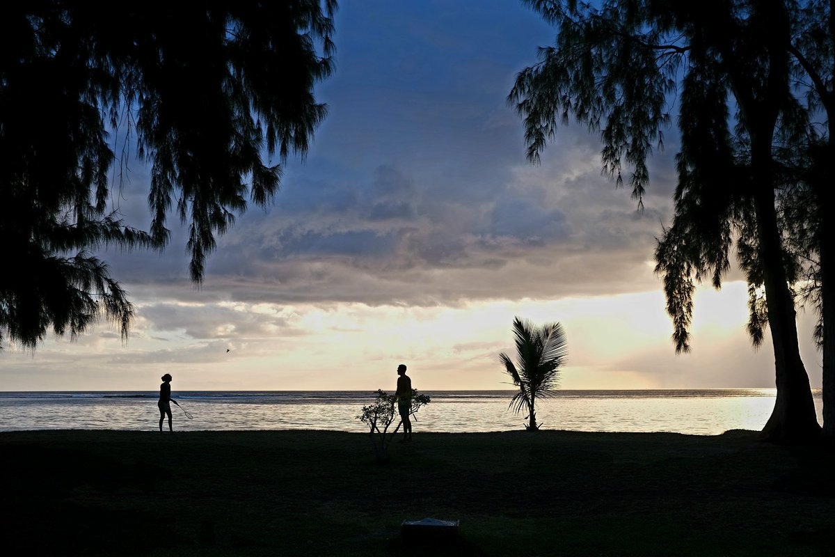 #Silhouette #SilhouettePhotography #Sunset at #FlicenFlac, #Mauritius