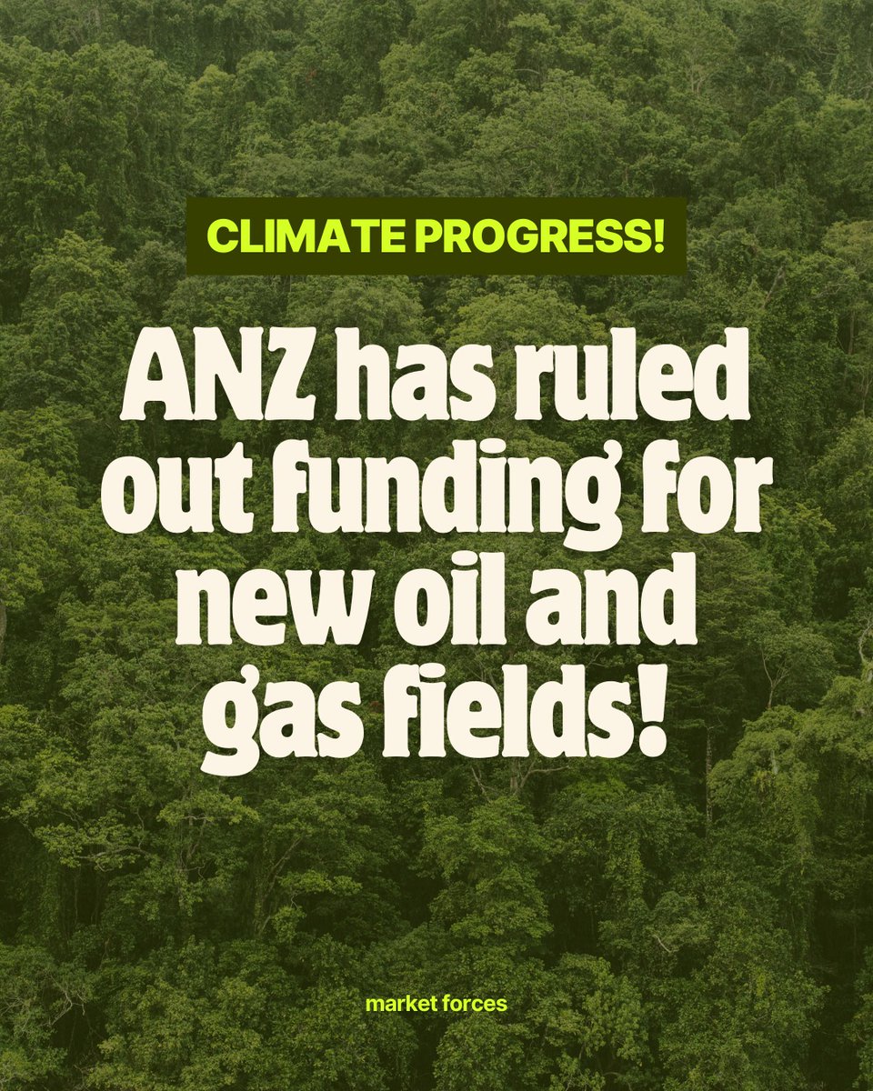 Congratulations to our @ANZ_AU members who have been advocating for this change and who have been putting pressure on the board and executives over the bank's links to fossil fuel expansion and weak climate policies. 👏 @market_forces