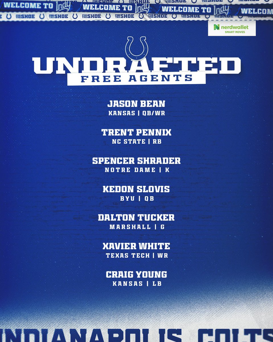 We have signed seven undrafted free agents.