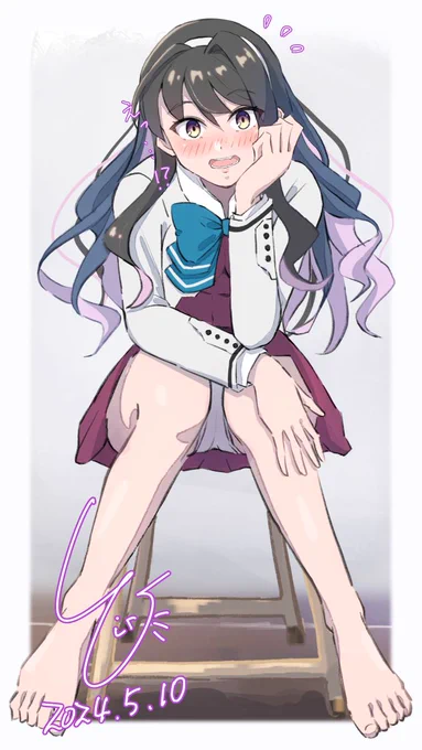 うん、その・・・なんだ・・・ ・・・見えてるぞ(;゜Д゜) #艦これ #長波