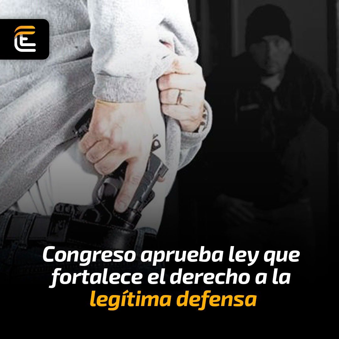 🚨 #LoÚltimo | La ley fortalece el derecho a la #LegítimaDefensa, permitiendo el uso letal de la fuerza, excluyendo el criterio de proporcionalidad y elimina la prisión preventiva en los casos en lo que se haya aplicado.

#LegítimaDefensa #ManoDuraContraLaDelincuencia