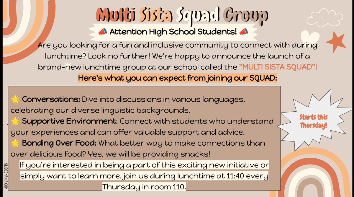 Today's @LBPearsonOCSB MULTI SISTA SQUAD gathering was a success!It provided a space for MLs who have been in Canada for over a year to meet with newcomer ss to talk about various topics,share common experiences,& bond over food. @OCSBContEd @kajoba_d
