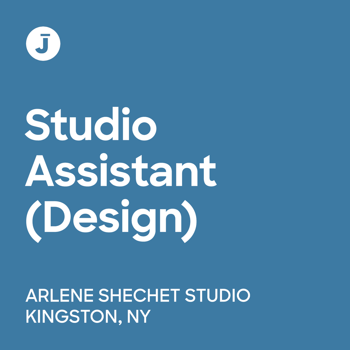 Today's Employer of the Day is Arlene Shechet Studio. They're currently hiring Studio Assistant (Design) in Kingston, NY.

archinect.com/firms/cover/15…

#ArchinectJobs #ArchinectEOTD #ArchitectureJobs #NewYorkJobs