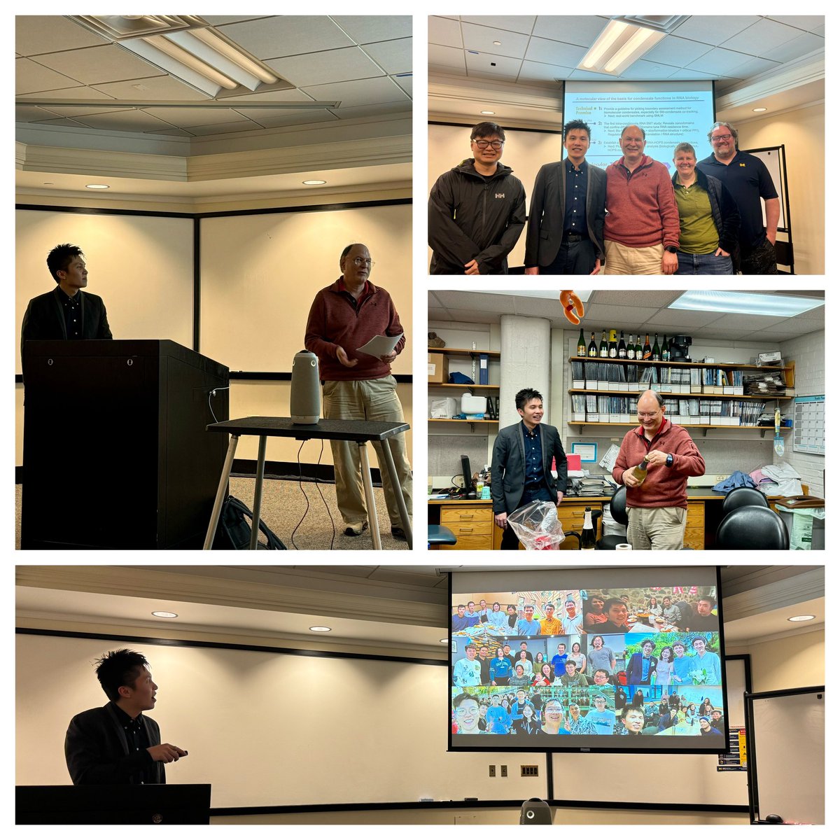 Great dissertation defense by @Guoming_Gao @UMBiophys - congrats Dr. Gao! Thanks committee members @sarahveatch, Puck Ohi & @KevinWoodUM for guidance along the way. Time to celebrate! @umichrna @UMich @MichiganChem
