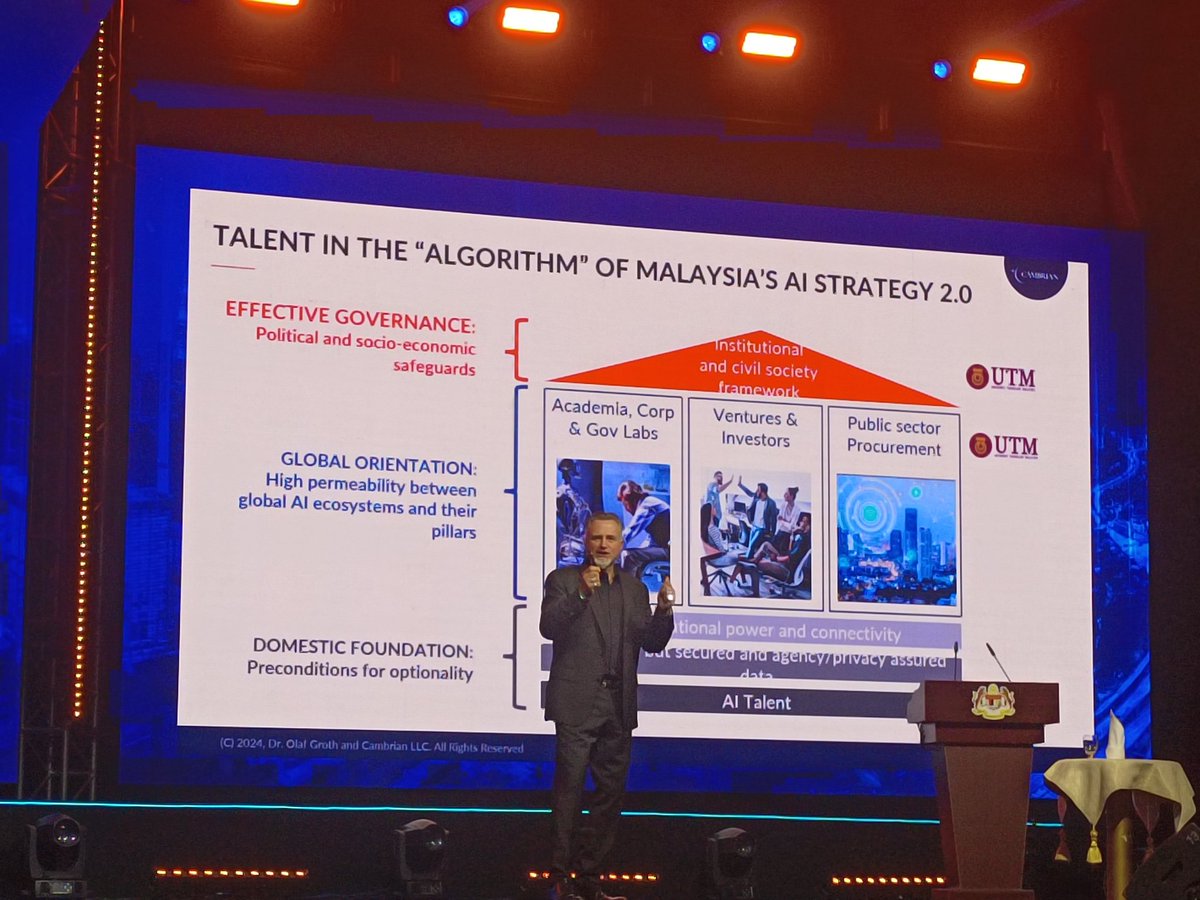 Human Talent is the most important thing for A.I. to work
#HumanCentric
#MoneyWillFollow
#MalaysiaArtificialIntelligenceAgency
#MalaysiaMADANI