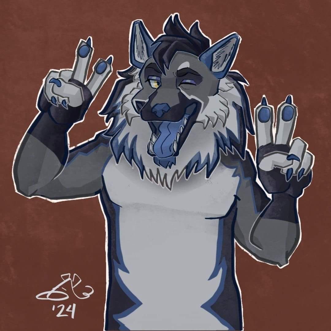 Half body I made for my friend Eyolf last week! 🐺✨