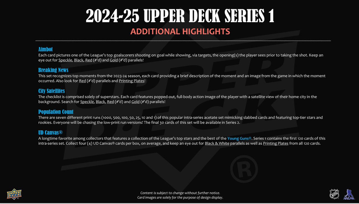 2024-25 Upper Deck Series 1 preview (part 2)