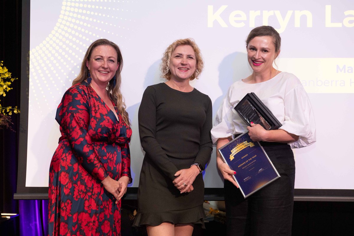 ACT nurses and midwives were given a round of applause last night after receiving their honours at the 2024 ACT Nurses and Midwives Excellence Awards. Full list of winners here bit.ly/3wADOpq 📸Nurse of the Year: Carla Santarossa 📸Midwife of the Year: Kerryn Lavercombe