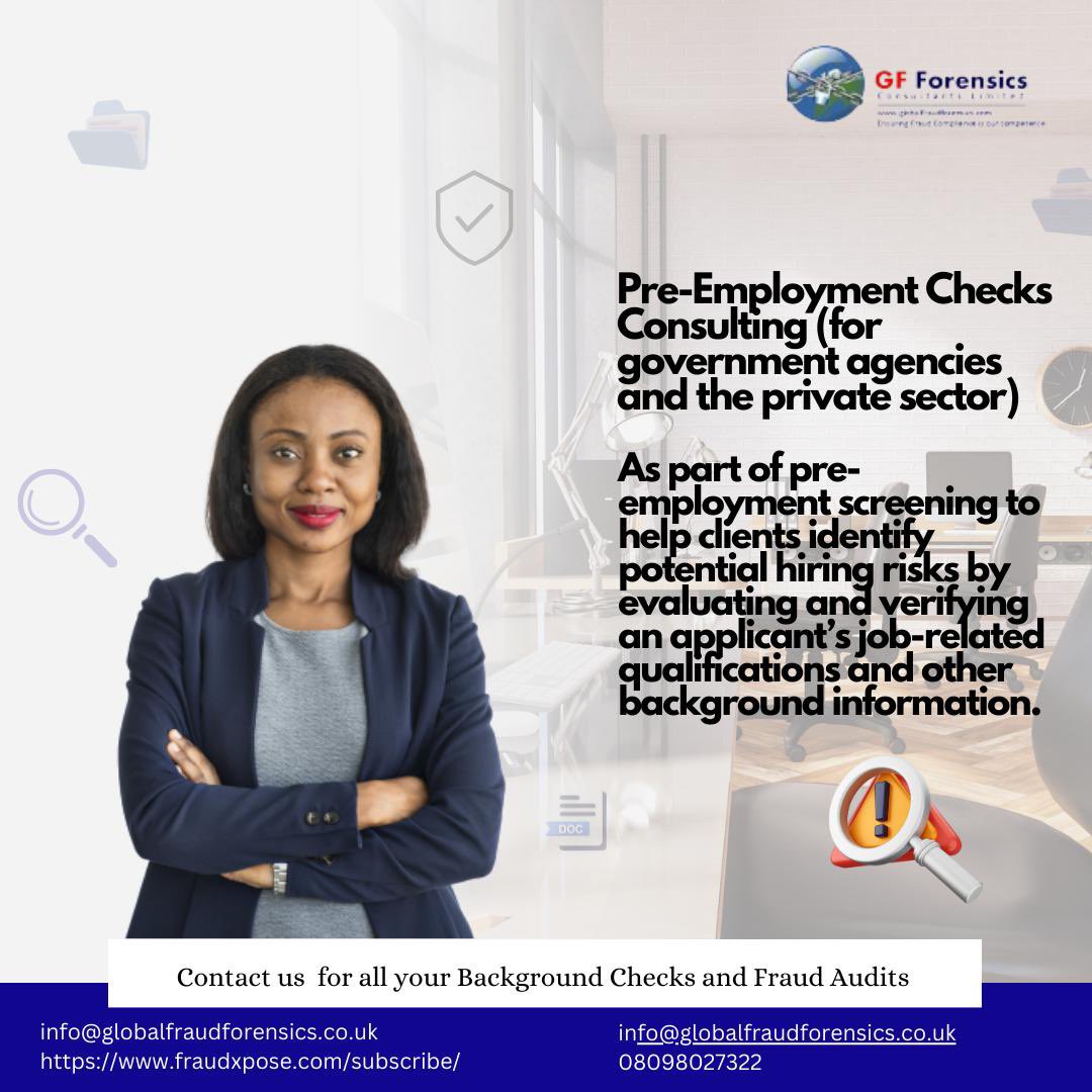 Elevate your pre-employment screening process with our comprehensive background verification services.  From evaluating job-related qualifications to verifying background information, we help you identify potential hiring risks before they become liabilities. Trust us to protect