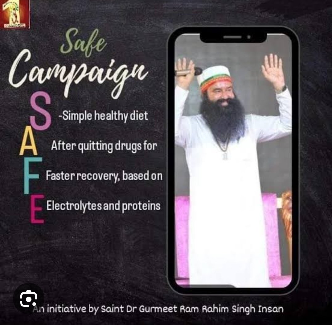 Guru Saint Ram Rahim Ji has launched an initiative named #Safe to provide nutritious food to drug addicts. Providing them with a diet rich in protein, vitamins, dry fruits etc. helps drug addicts fight their symptoms. Safe Campaign